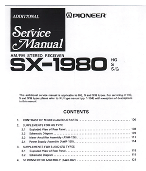 pioneer additional service manual